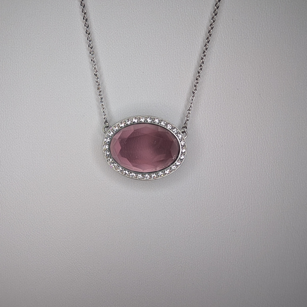 Origami Owl Purple Prism Locket Necklace